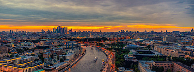 Вечерняя панорама Москвы