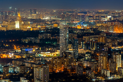 Вечерние виды Москвы