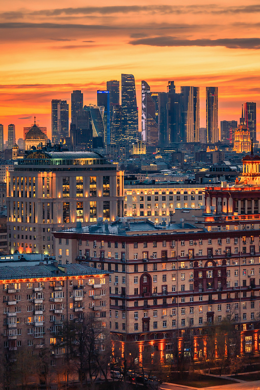 Вечерние виды Москвы