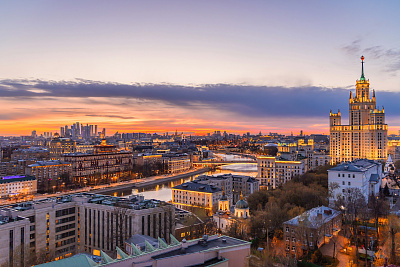 Вечерние виды Москвы