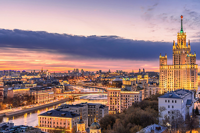 Вечерние виды Москвы