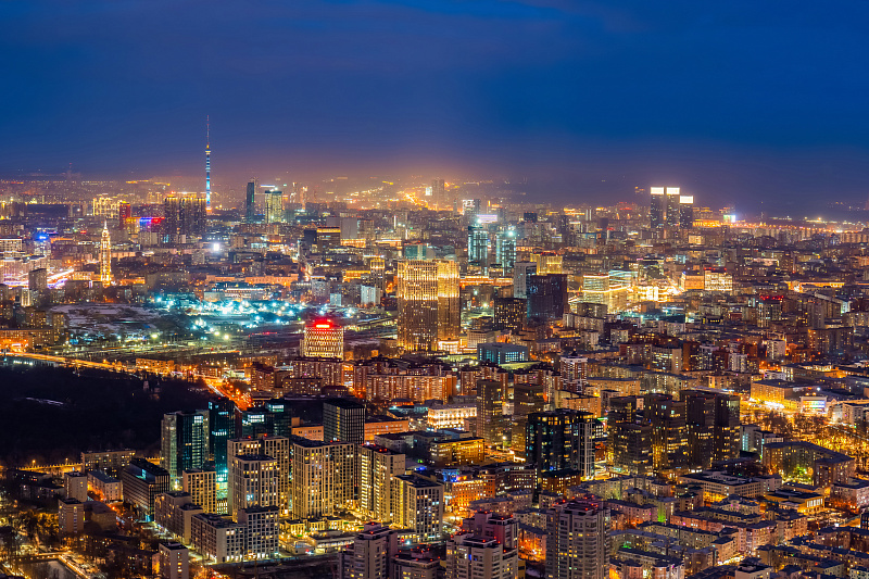 Вечерние виды Москвы