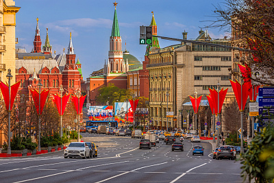 Украшение города к 9 Мая
