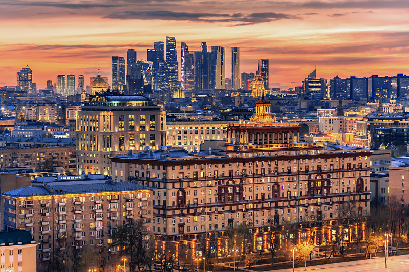 Вечерние виды Москвы
