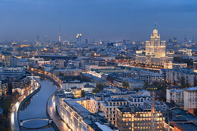 Вечерние виды Москвы