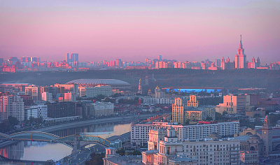 Рассветные виды Москвы