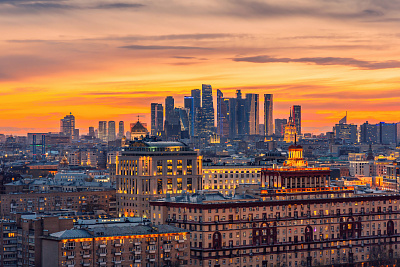 Вечерние виды Москвы