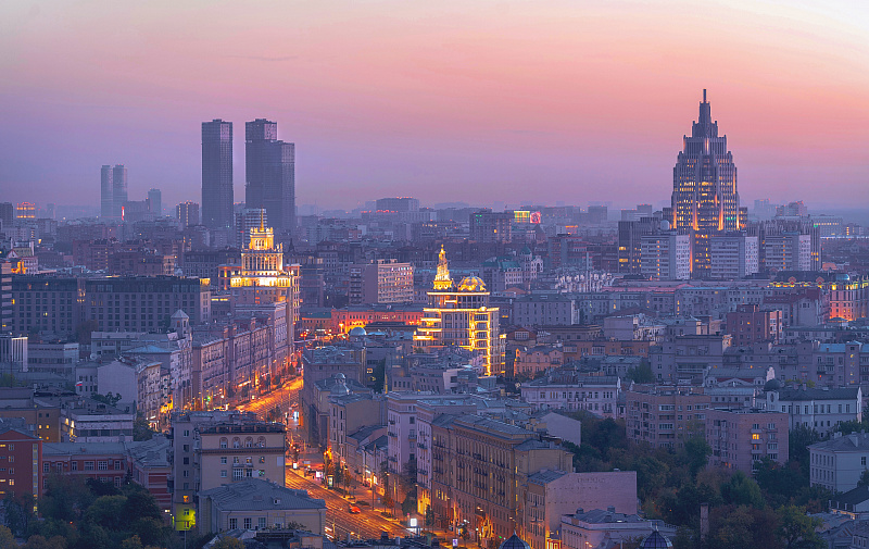Рассветные виды Москвы